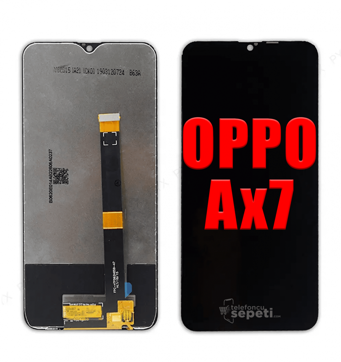 Oppo Ax7 Ekran Dokunmatik Siyah Çıtasız Orjinal