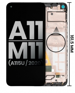 Samsung Galaxy A11 A115 Ekran Dokunmatik Siyah Çıtalı A Plus Kalite