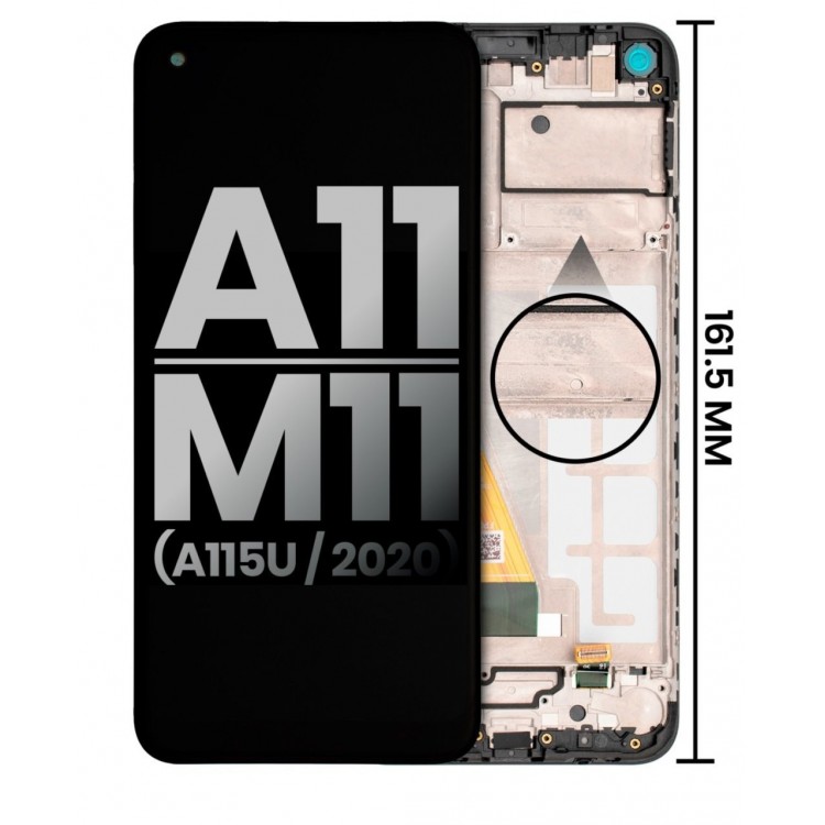 Samsung Galaxy A11 A115 Ekran Dokunmatik Siyah Çıtalı A Plus Kalite