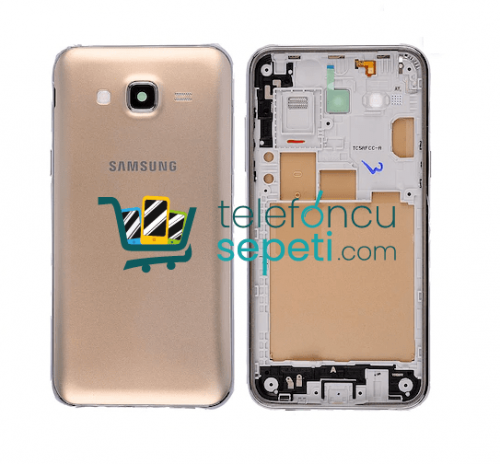 Samsung Galaxy J7 Prime G610 Kasa Kapak Gold Çıtalı