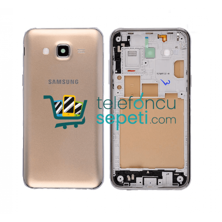 Samsung Galaxy J7 Prime G610 Kasa Kapak Gold Çıtalı
