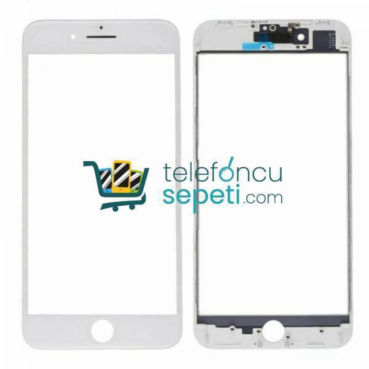 iPhone 8 Plus Lens Ocalı Çıtalı Beyaz