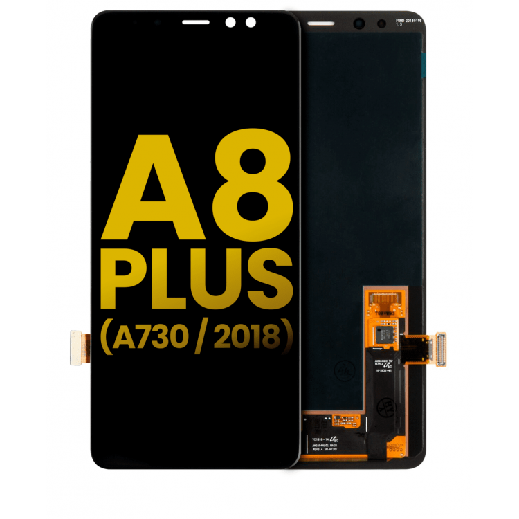 Samsung Galaxy A8 Plus 2018 A730 Ekran Dokunmatik Siyah Orjinal Servis Çıtasız