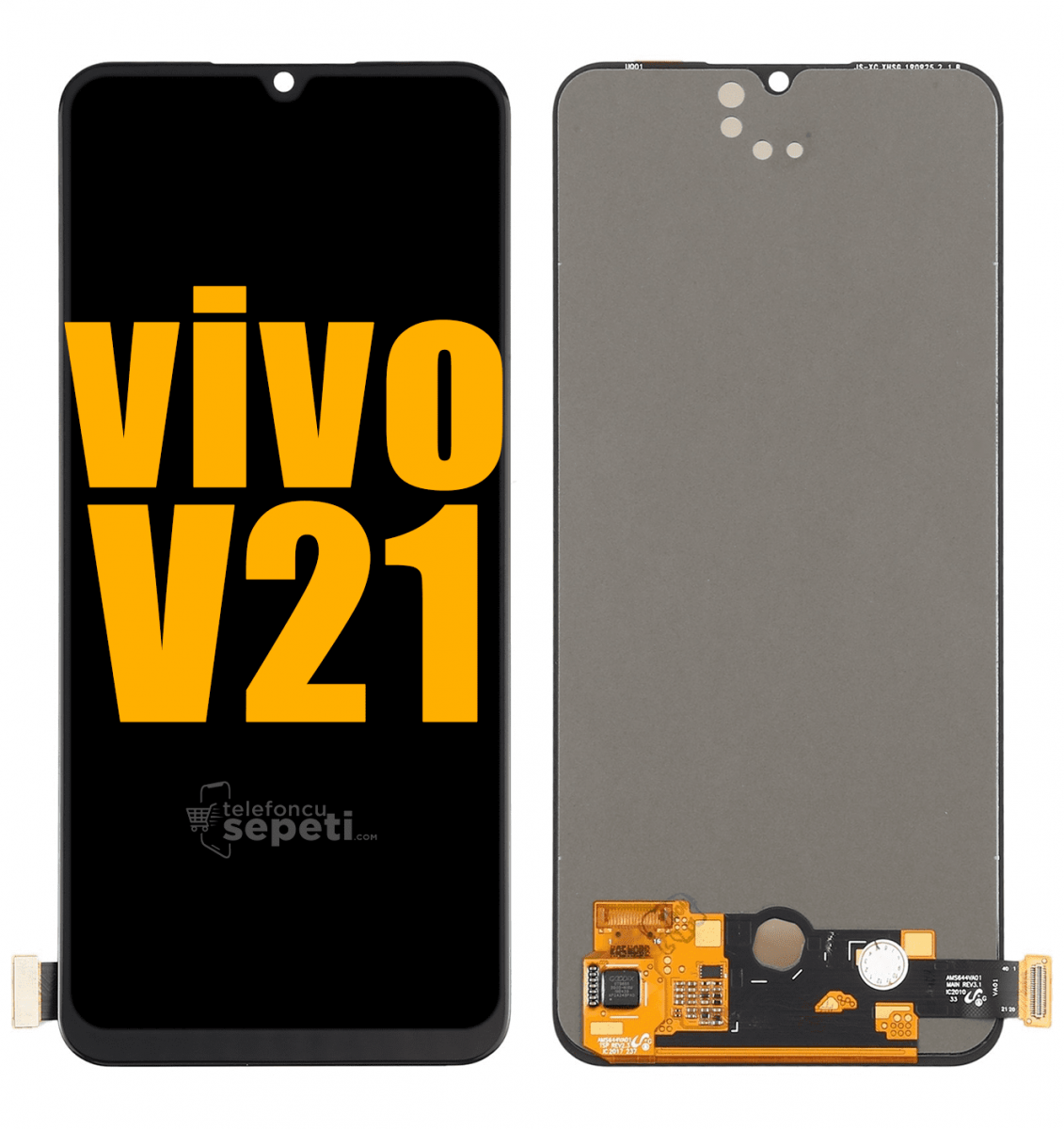 Vivo V21 Ekran Dokunmatik Siyah Çıtasız Orjinal