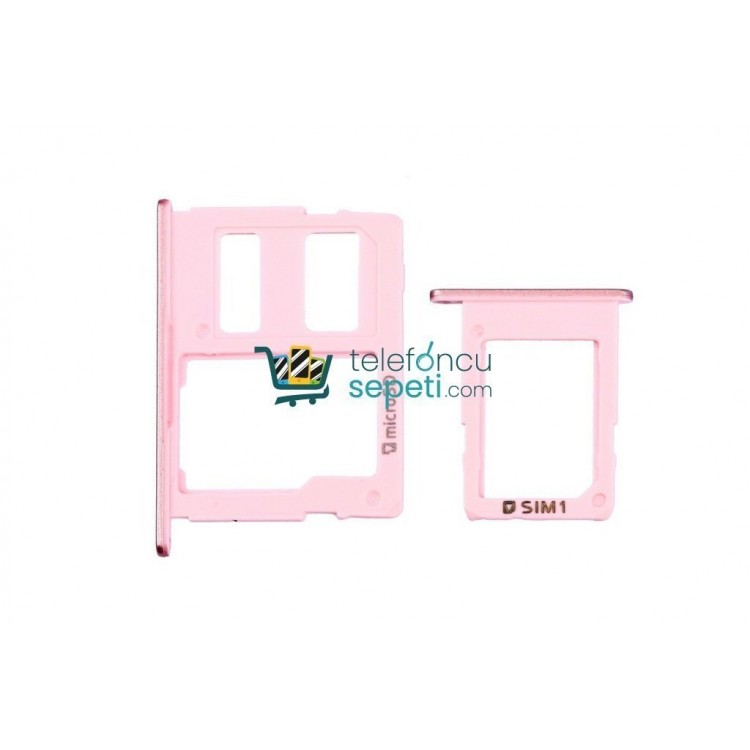 Samsung Galaxy J7 Prime G610 Sim Kart Tepsisi Rose Çift