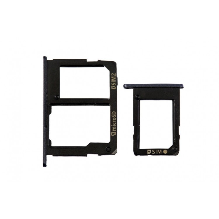 Samsung Galaxy J7 Prime G610 Sim Kart Tepsisi Siyah Çift