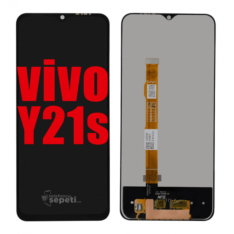 Vivo Y21s Ekran Dokunmatik Siyah Çıtasız Orjinal