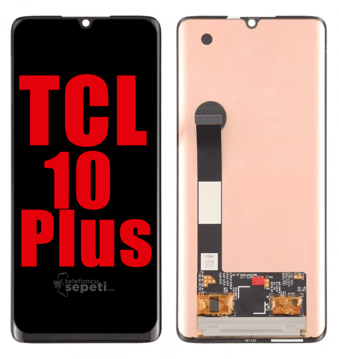 TCL 10 Plus Ekran Dokunmatik Siyah Çıtasız Orjinal