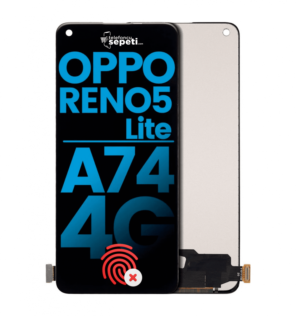 Oppo Reno 5 Lite Ekran Dokunmatik Siyah Çıtasız A Plus Kalite