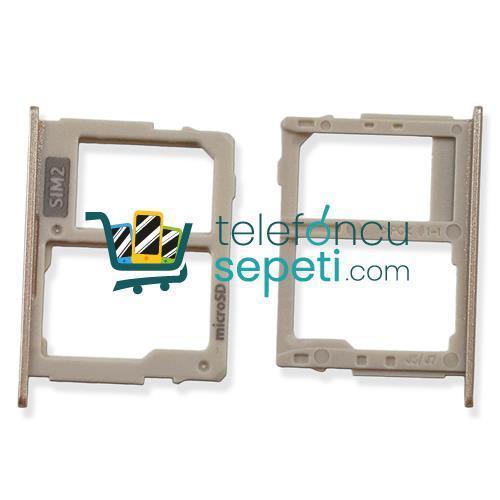 Samsung Galaxy J7 Pro 2017 J730 Sim Kart Tepsisi Gold Çift