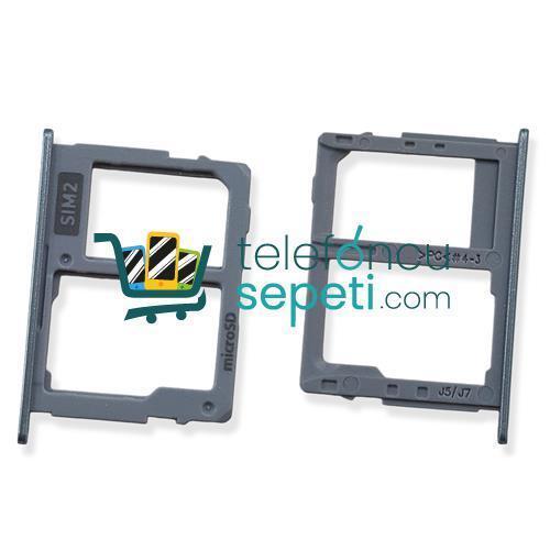 Samsung Galaxy J7 Pro 2017 J730 Sim Kart Tepsisi Silver Çift