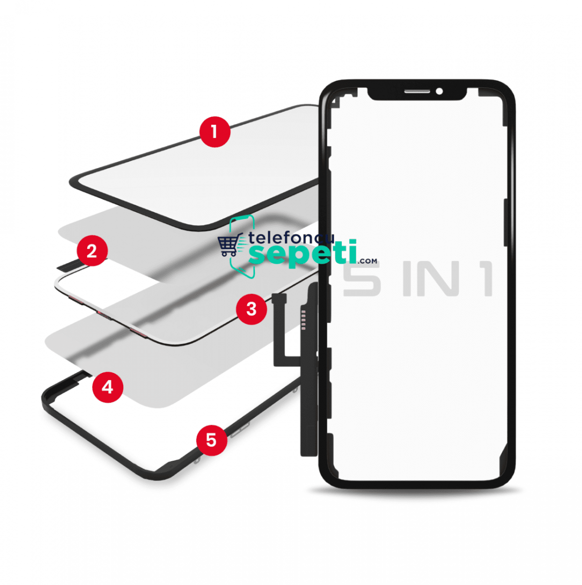 iPhone 11 Dokunmatik Touch Siyah Ocalı