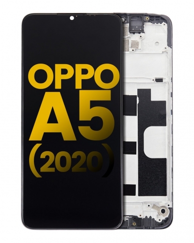 Oppo A5 2020 Ekran Dokunmatik Siyah Çıtalı %100 Orijinal 