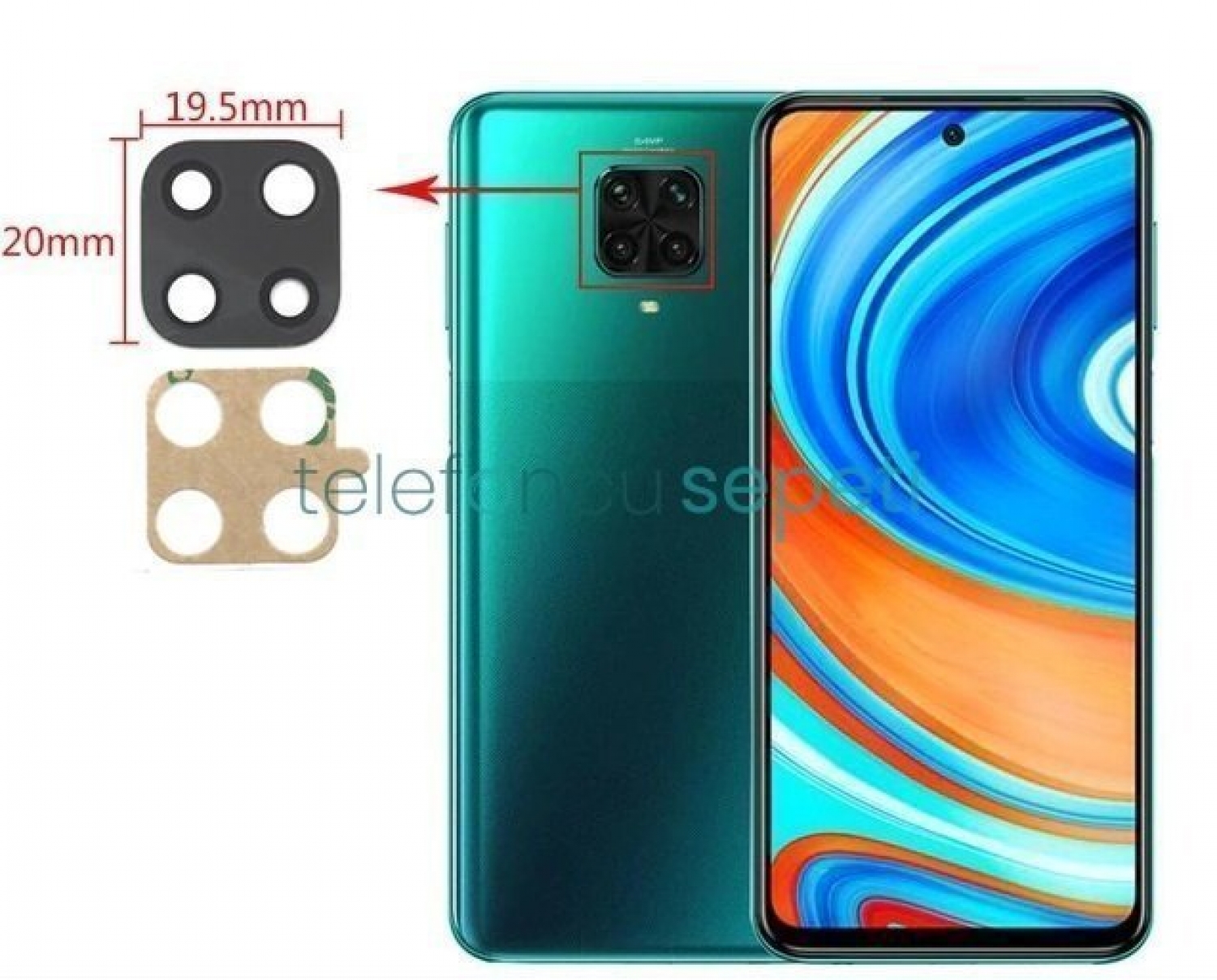 Xiaomi Redmi Note 9 Pro Arka Kamera Camı