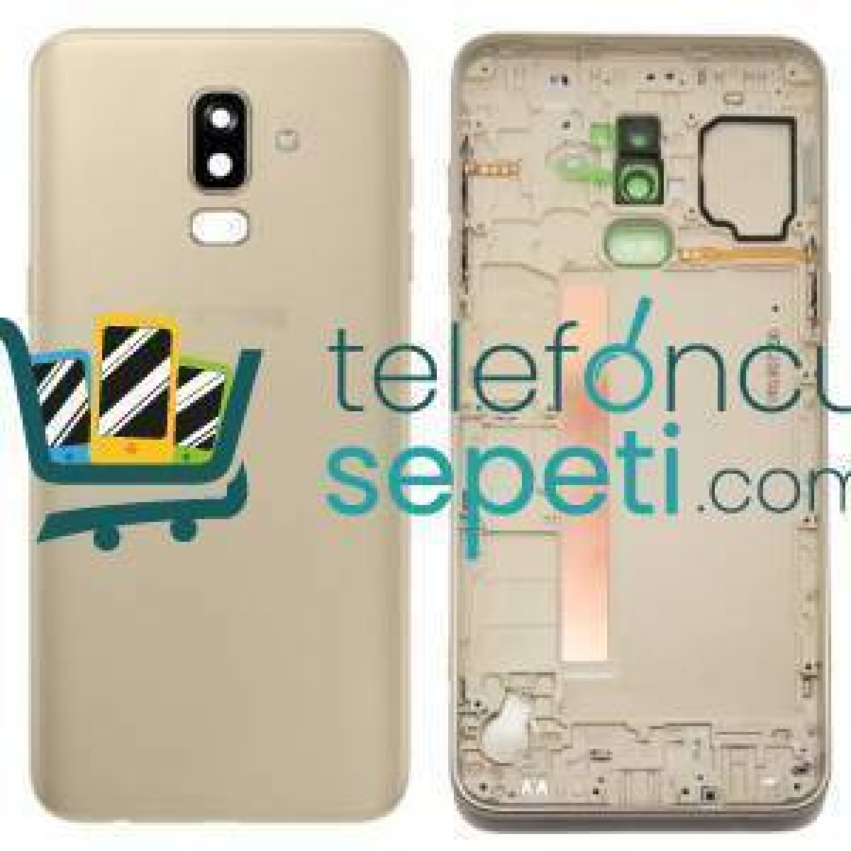 Samsung Galaxy J8 J810 Kasa Kapak Gold
