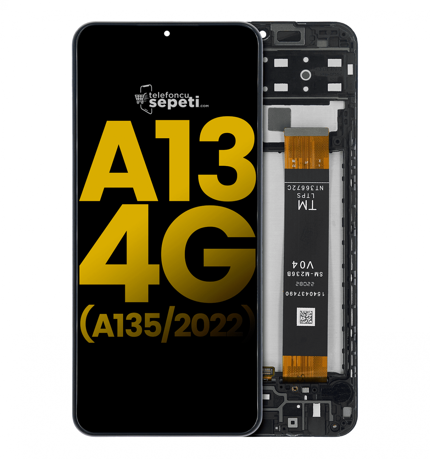 Samsung Galaxy A13 A135 Ekran Dokunmatik Siyah Çıtalı Orijinal