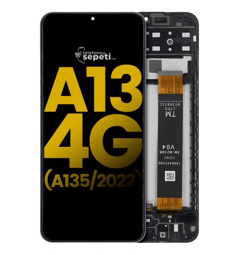 Samsung Galaxy A13 A135 Ekran Dokunmatik Siyah Çıtalı %100 Orijinal
