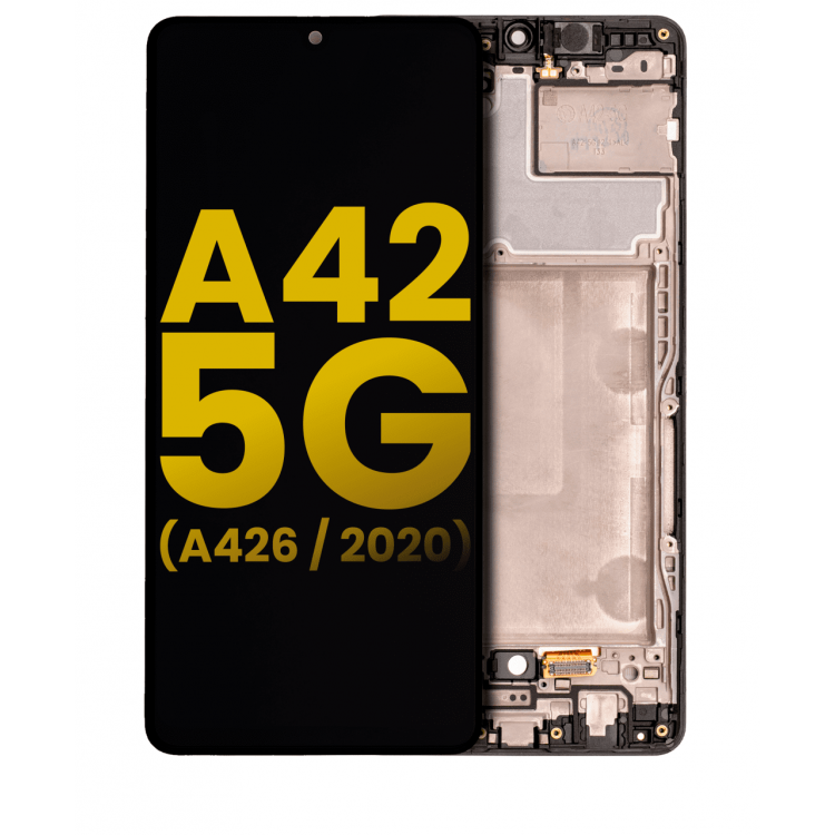 Samsung Galaxy A42 A426 Ekran Dokunmatik Siyah Çıtalı Orjinal