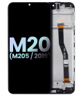 Samsung Galaxy M20 M205 Ekran Dokunmatik Siyah Çıtalı Orijinal