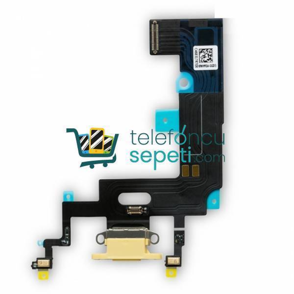 iPhone XR Şarj Soketli Mikrofon Filmi Sarı Orjinal Servis
