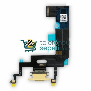 iPhone XR Şarj Soketli Mikrofon Filmi Sarı Orjinal Servis