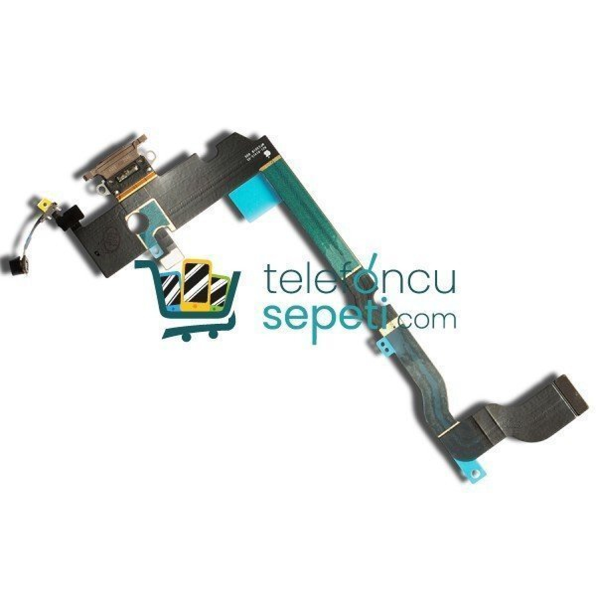 iPhone XS Max Şarj Soketli Mikrofon Filmi Gold Orjinal Servis