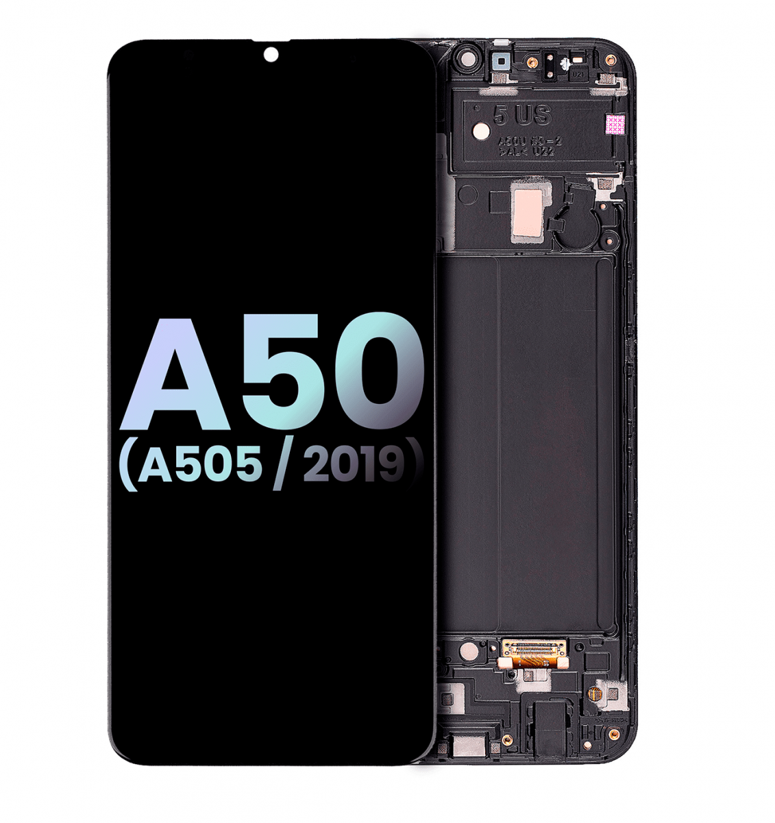 Samsung Galaxy A50 A505 Ekran Dokunmatik Siyah Çıtalı Orjinal Servis