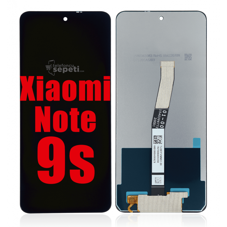 Xiaomi Redmi Note 9s Lcd Ekran Dokunmatik Siyah Çıtasız A Plus Kalite