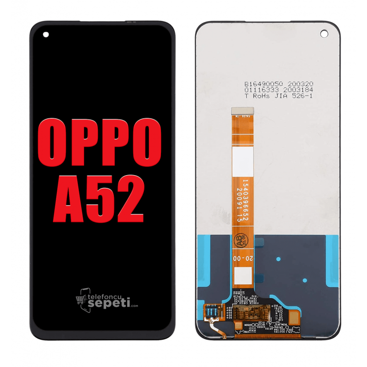 Oppo A52 Ekran Dokunmatik Siyah Çıtasız A Plus Kalite