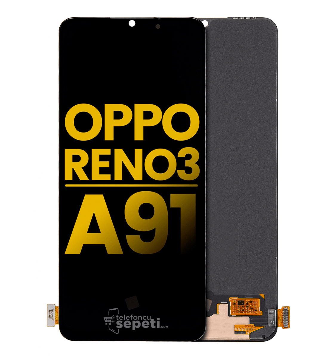 Oppo A91 Ekran Dokunmatik Siyah Çıtasız Orjinal