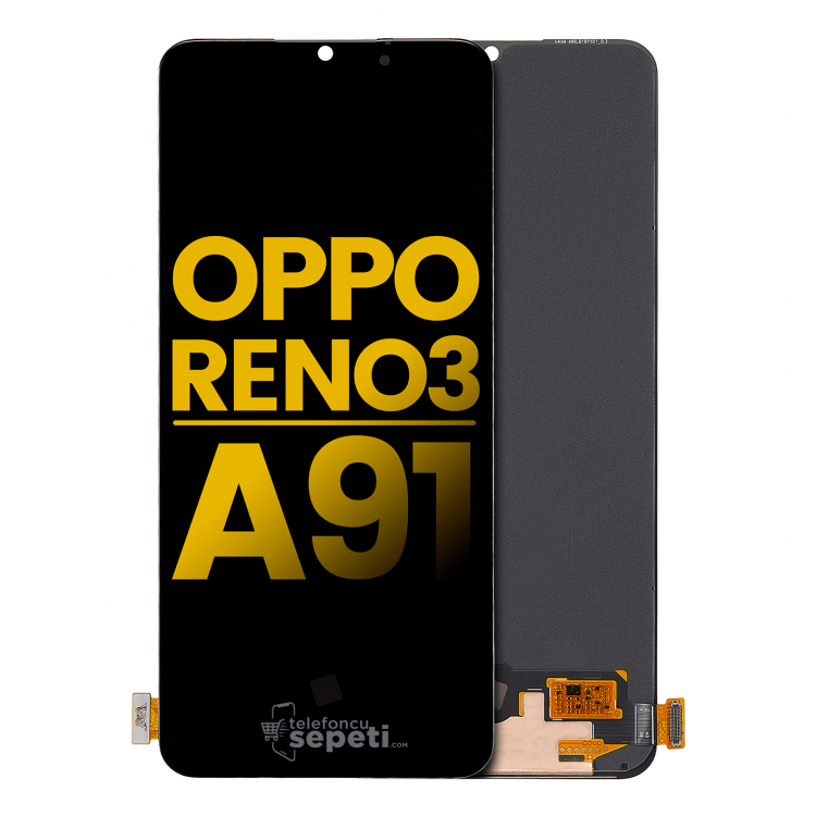 Oppo Reno 3 Ekran Dokunmatik Siyah Çıtasız Orijinal