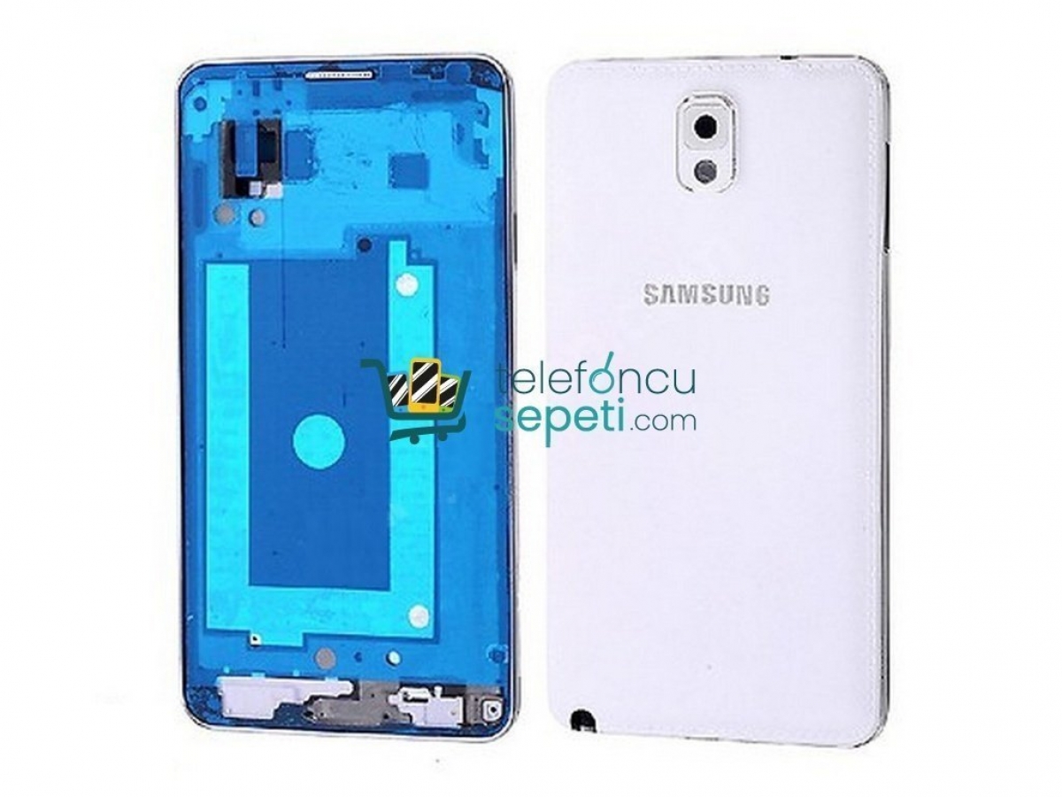 Samsung Galaxy Note 3 N9000 Kasa Kapak Beyaz Çıtalı