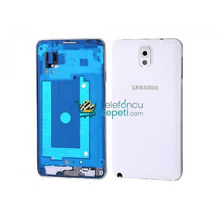 Samsung Galaxy Note 3 N9000 Kasa Kapak Beyaz Çıtalı