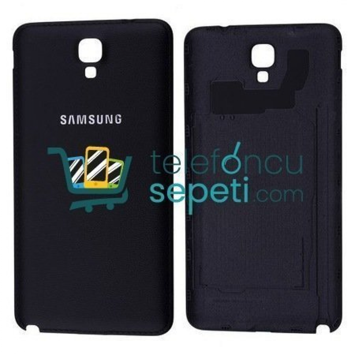 Samsung Galaxy Note 3 N9000 N9005 Kasa Kapak Siyah Çıtasız