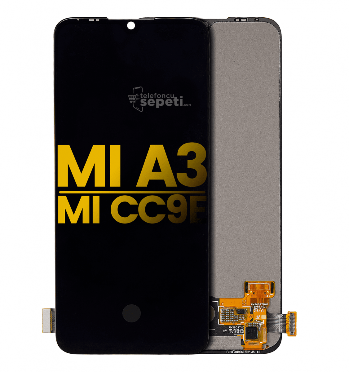 Xiaomi Mi A3 Ekran Dokunmatik Siyah Çıtasız %100 Orijinal