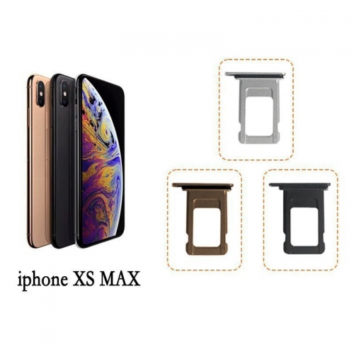 iPhone Xs Max Sim Kart Tepsisi Siyah Çift Simli