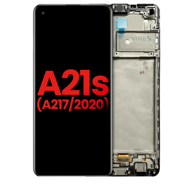 Samsung Galaxy A21s A217 Ekran Dokunmatik Siyah Çıtalı %100 Orijinal
