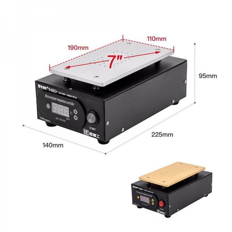 UYUE 948 S+ 7inç 2in1 Vakumlu Seperatör Makinası