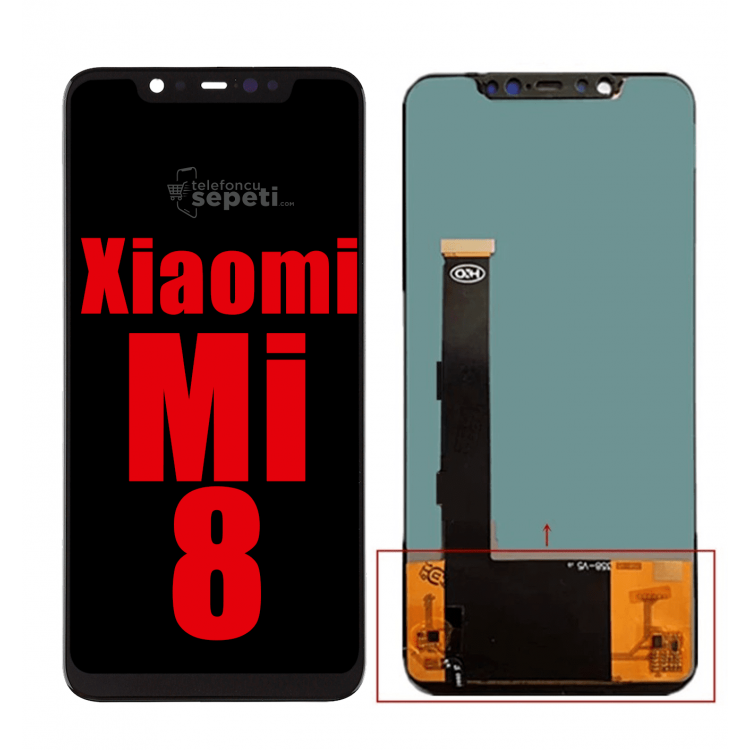 Xiaomi Mi 8 Ekran Dokunmatik Siyah Çıtasız A  Plus Kalite