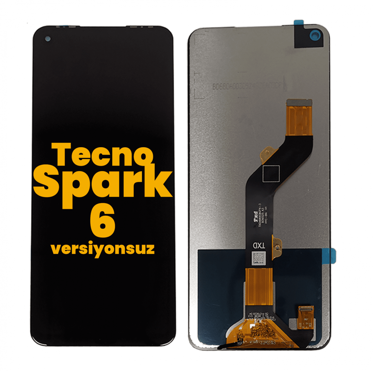 Tecno Spark 6 Ekran Dokunmatik Siyah Çıtasız %100 Orijinal