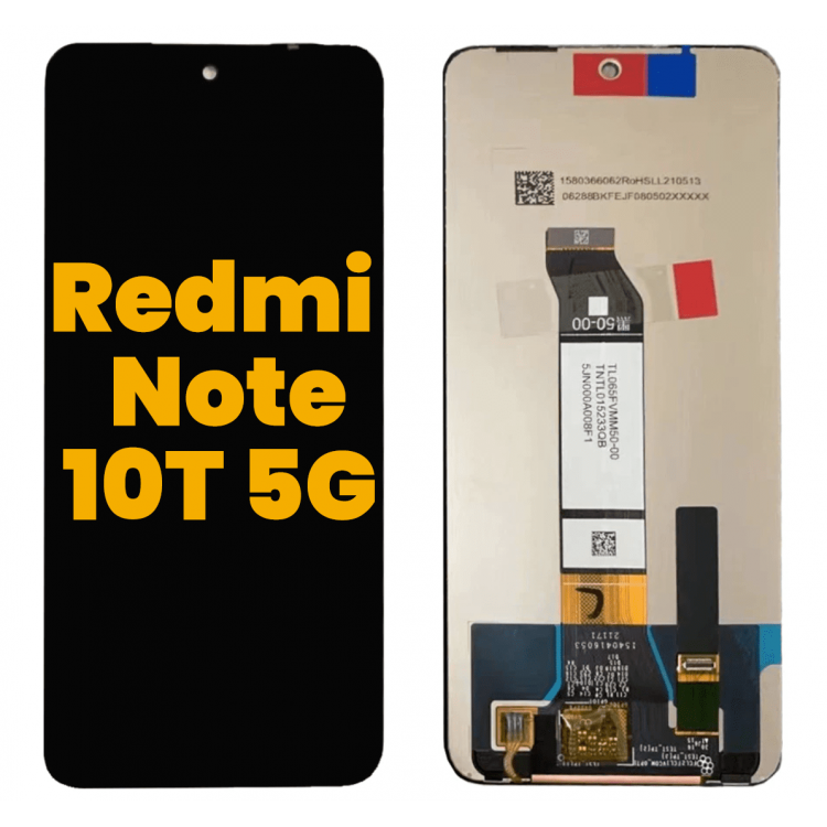 Xiaomi Redmi Note 10T 5G Ekran Dokunmatik Siyah Çıtasız Orjinal