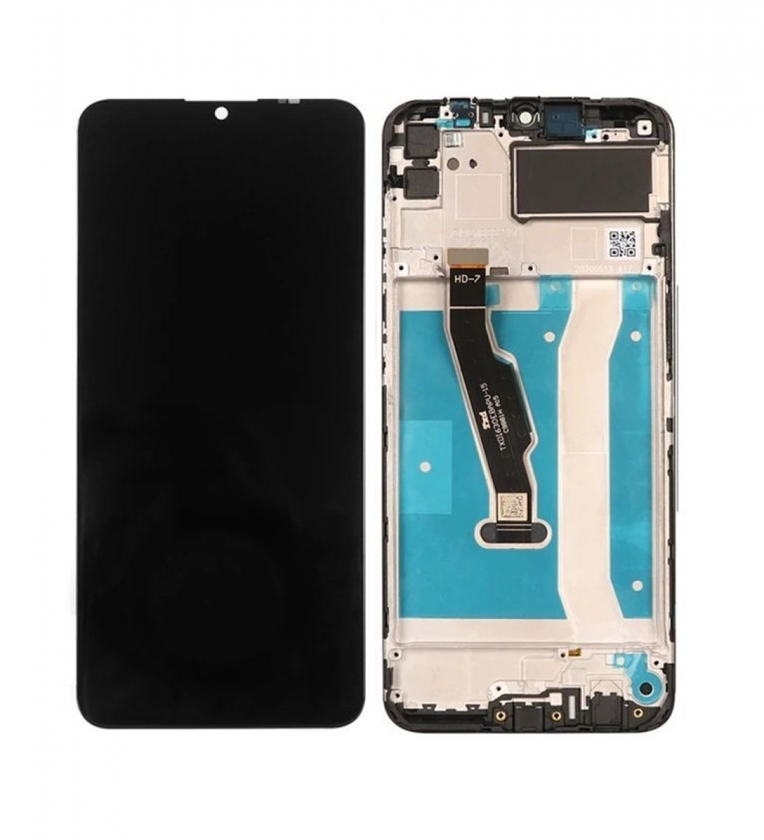 Huawei y6p 2020 Ekran Dokunmatik Siyah Çıtalı A Plus Kalite