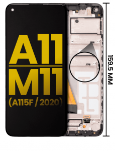 Samsung Galaxy A11 A115F Ekran Dokunmatik Siyah Çıtalı Orijinal