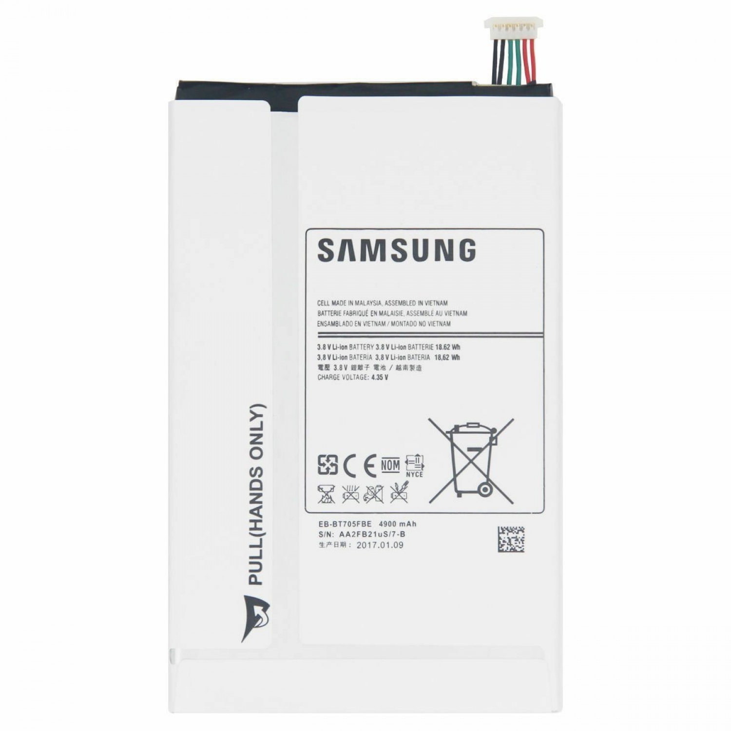 Samsung Galaxy Tab S T700 T701 T705 Batarya Pil Orijinal EB-BT705FBE