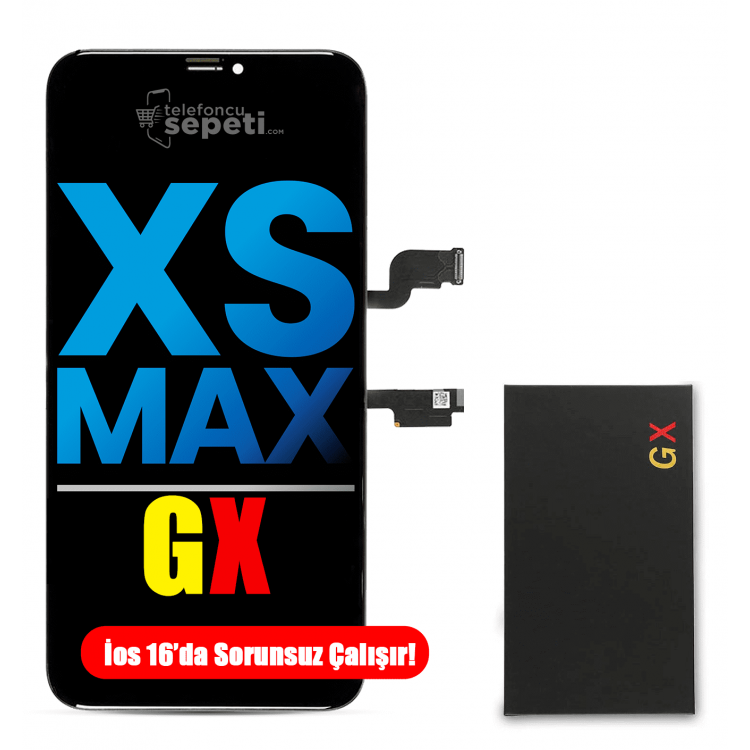 iPhone XS Max Ekran Dokunmatik Siyah %100 Oled GX Marka