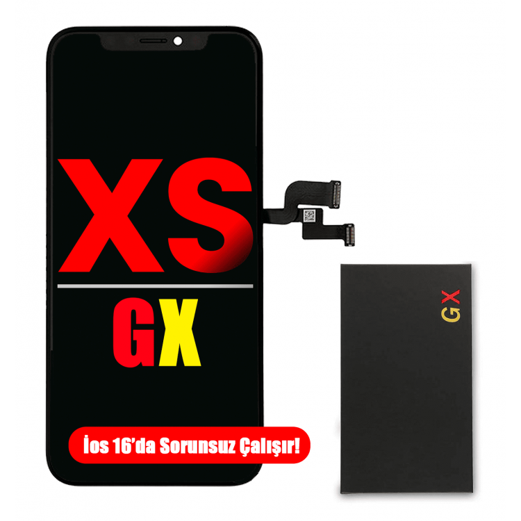 iPhone XS Ekran Dokunmatik Siyah %100 Oled Gx Marka