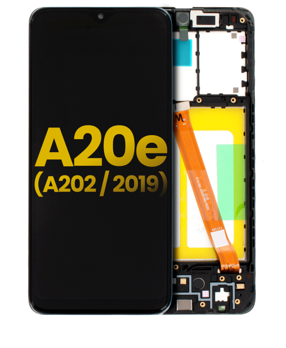 Samsung Galaxy A20E A202 Ekran Dokunmatik Siyah Çıtalı Revize