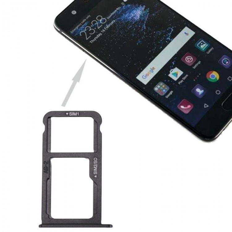 Huawei P10 Sim ve Mmc Kart Tepsisi Siyah