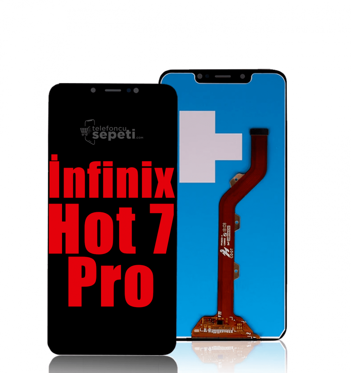 İnfinix Hot 7 Pro Ekran Dokunmatik Siyah Çıtasız Orjinal