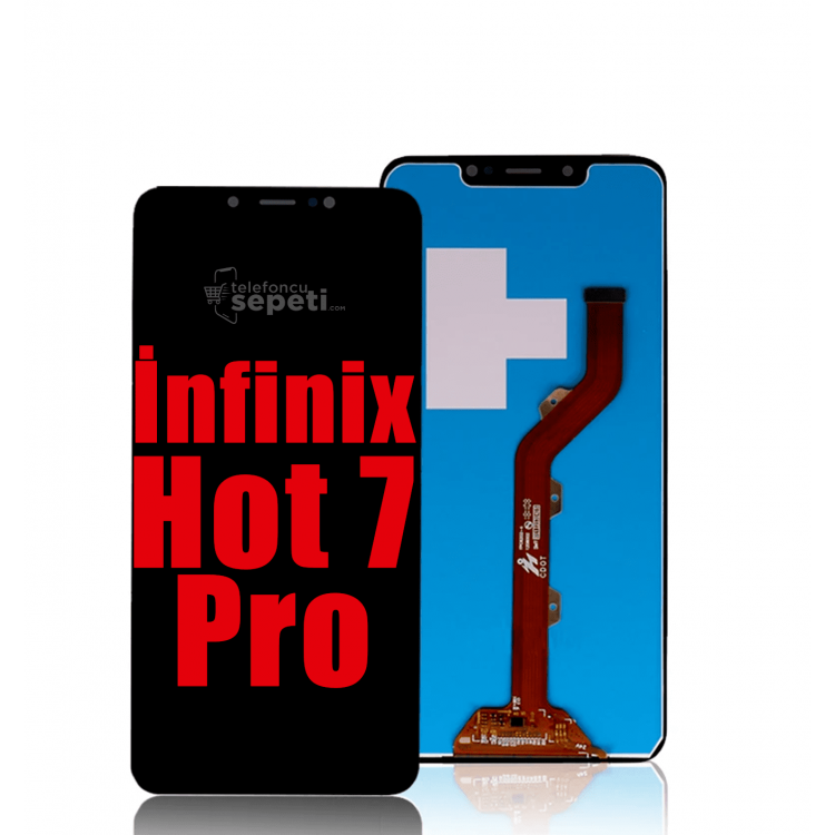 İnfinix Hot 7 Pro Ekran Dokunmatik Siyah Çıtasız Orjinal